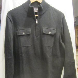 MICHAEL KORS 1/4 ZIPPER FRONT HENLEY PULLOVER, W/COLLAR, UNISEX LARGE